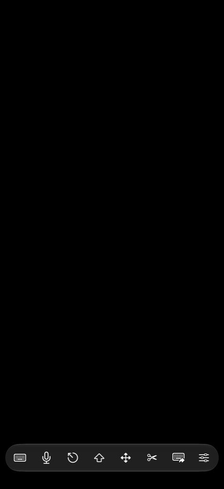 Screens 5 floating key bar with eight icons